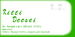 kitti decsei business card