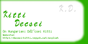 kitti decsei business card